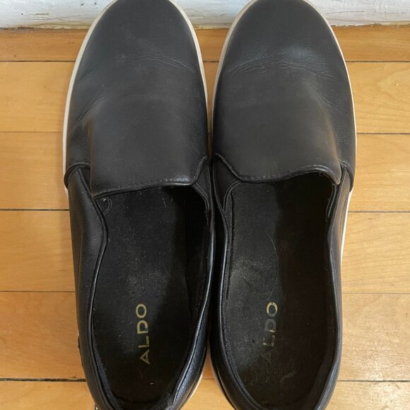 Black Slip On Platform Sneakers - Picture 5 of 7